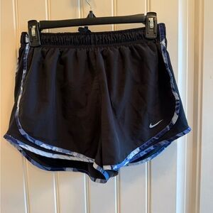 Nike Women's Black and Blue Trim Athletic Shorts